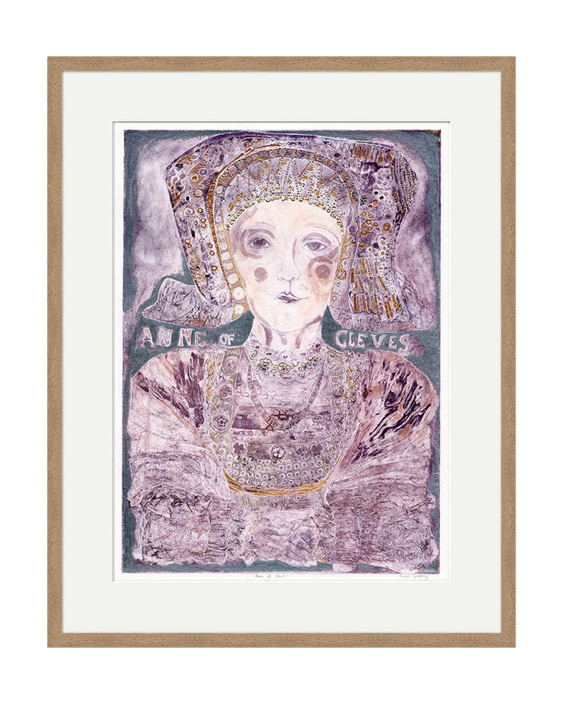 Anne of Cleves (Gilded) (Original Framed Collagraph)
