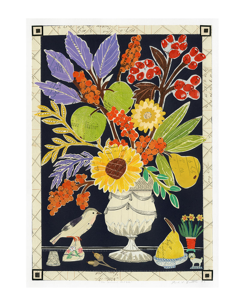 The Seasonal Still Life (Original Collage Framed)