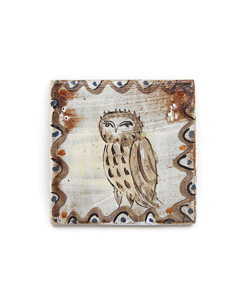 Ancient Owl (Handmade Tile)