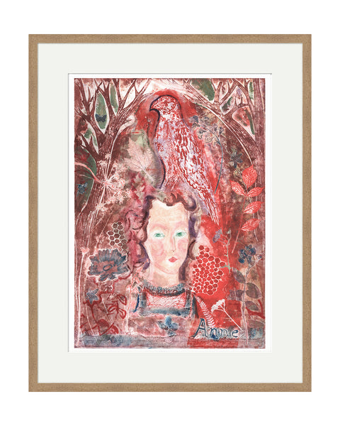 Anne (Original Framed Collagraph)