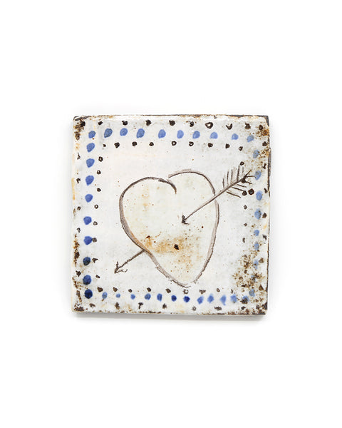 Arrow through the heart (Handmade Tile)