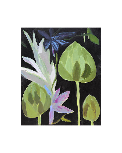 Artichoke & Clematis (Original Oil Painting)