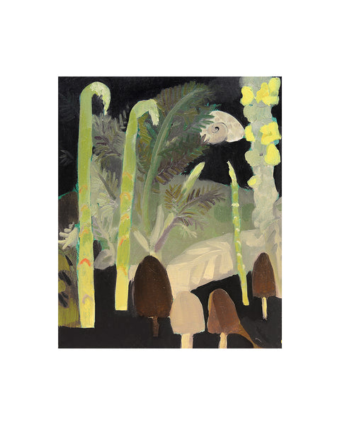 Asparagus Bed (with Verbascum & Mushrooms) (Original Oil Painting)