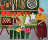 At the Florist's (Original Framed Collage)