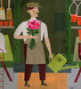 At the Florist's (Original Framed Collage)