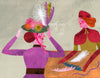 At the Milliner's (Original Framed Collage)