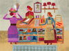 At the Milliner's (Original Framed Collage)