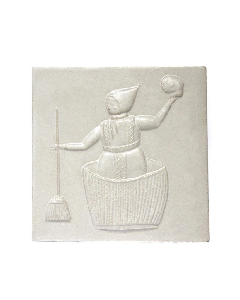 Baba Yaga (Handmade Tile)