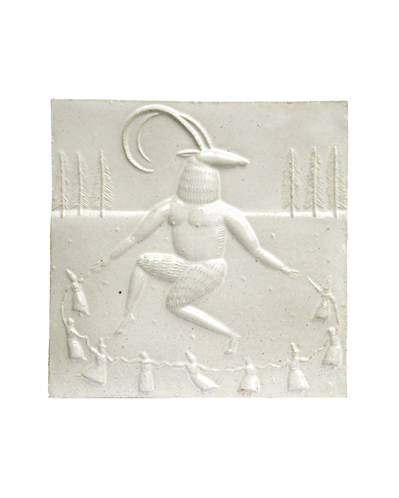 Akerbeltz (Basque Goat Man) (Handmade Tile)