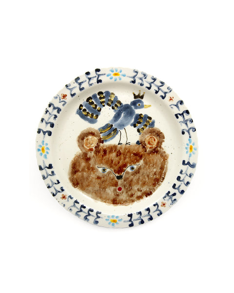 Bear & Bird (Handmade Plate)