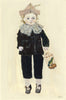 Doll with Birdcage (Original Framed Painting)