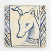 Blue Hound Head (Handmade Tile)