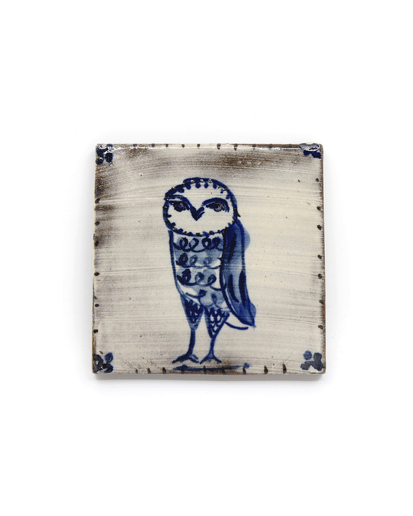 Blue Owl (Handmade Tile)