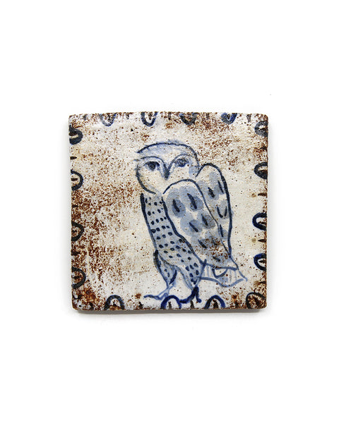 Blue Owl (Handmade Tile)