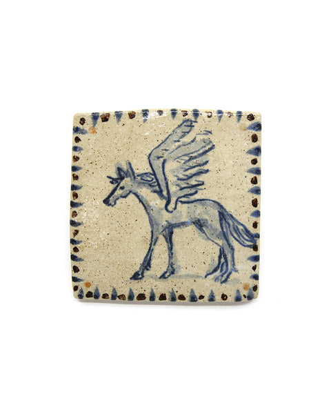 Blue Pegasus (Handmade Tile)
