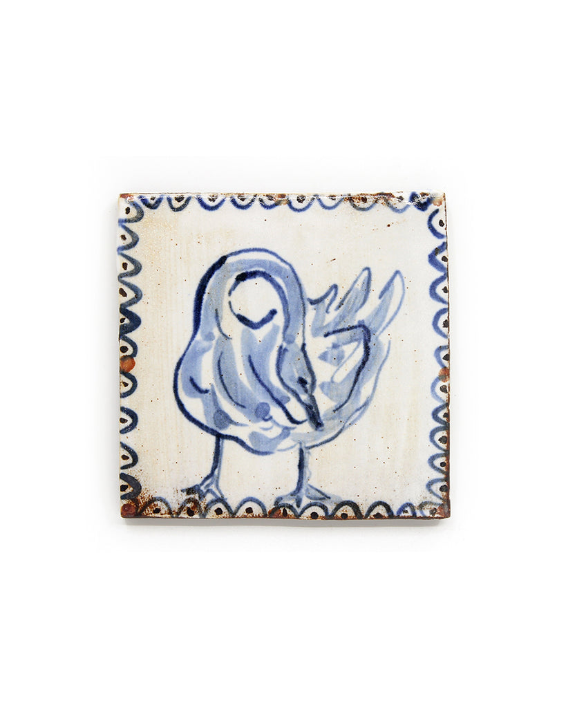 Blue Swan I (Handmade Tile)