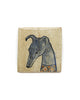 Blue Tapestry Hound II (Handmade Tile)