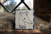 Blue & White Hound Portrait (Handmade Tile)