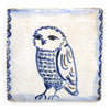 Blue & White Tapestry Owl (Handmade Tile)