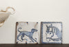 Blue Hunting Hound (Handmade Tile)