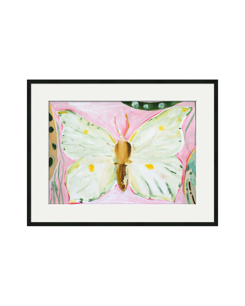 Brimstone Female Butterfly (Original Framed Painting)