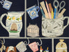The Ornamental Garden Shelves (Original Collage Framed)