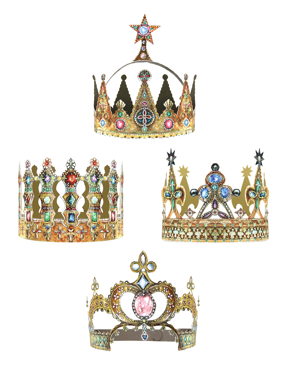 CROWN JEWELS Pop Out Crowns (set of 4) – THE SHOP FLOOR PROJECT ltd