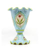 Frilled Pedestal Vase (Wildflower Cameo)
