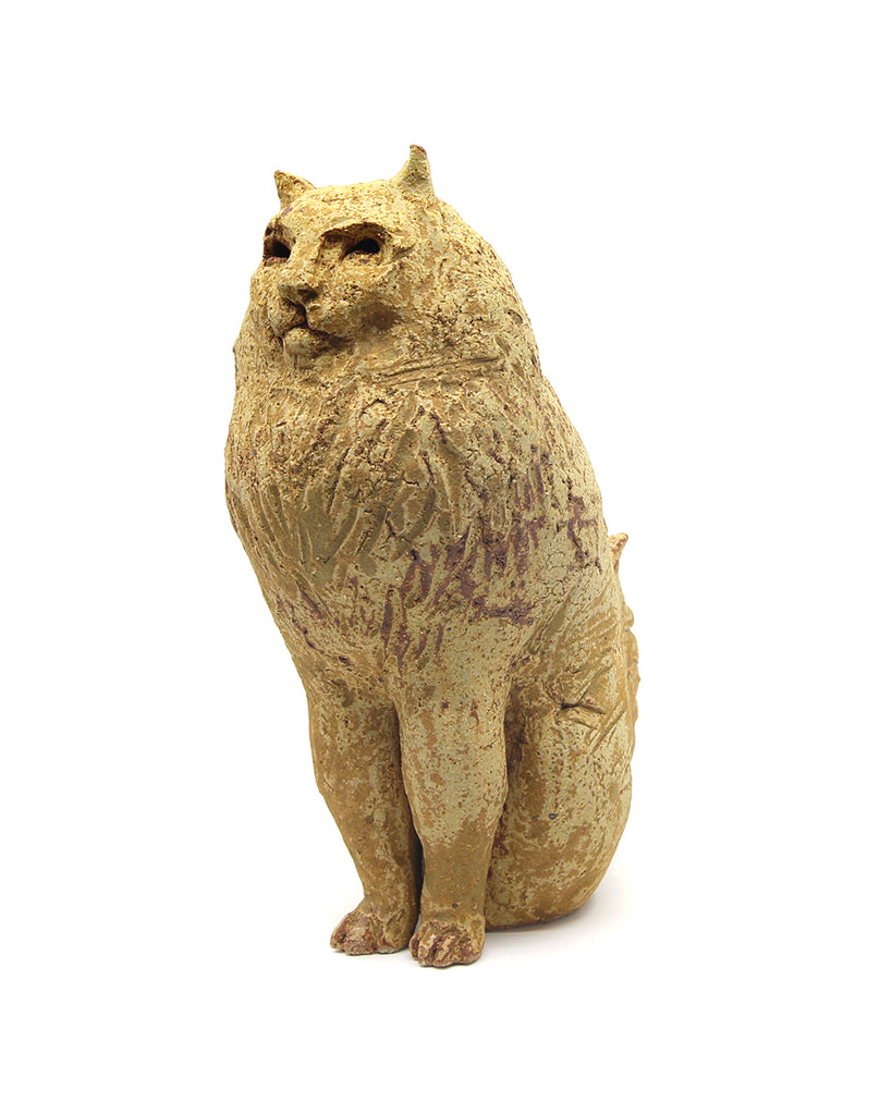 Golden Cat (Ceramic Sculpture)