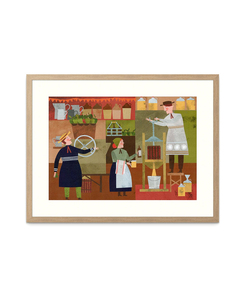 At The Cider Makers' (Original Framed Collage)