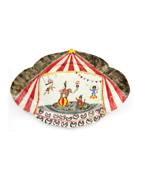 Circus (Handmade Scalloped Plate)