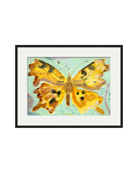 Comma Butterfly (Original Framed Painting)