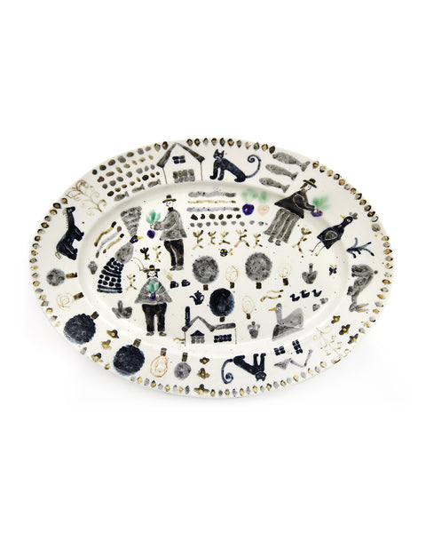 Countryside (Handmade Oval Plate)