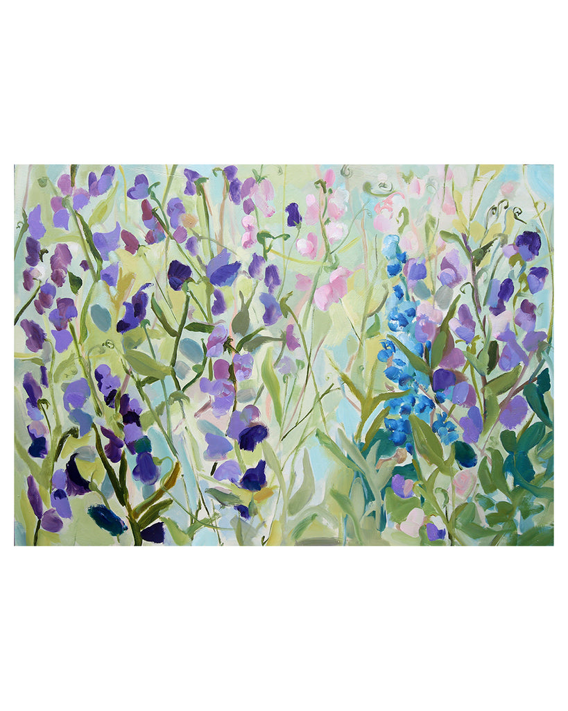 Early Morning Sweetpeas (Original Oil Painting)