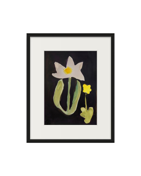 Early Tulip & Buttercup (Original Framed Painting)