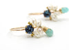 Baroque Bud earrings (blue Crystal & pearls)