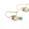 Baroque Bud earrings (blue Crystal & pearls)