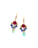 Baroque Bud Earrings (Crystal, lapis & amazonite)