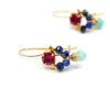 Baroque Bud Earrings (Crystal, lapis & amazonite)