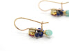 Baroque Bud Earrings (Crystal, lapis & amazonite)