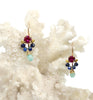 Baroque Bud Earrings (Crystal, lapis & amazonite)