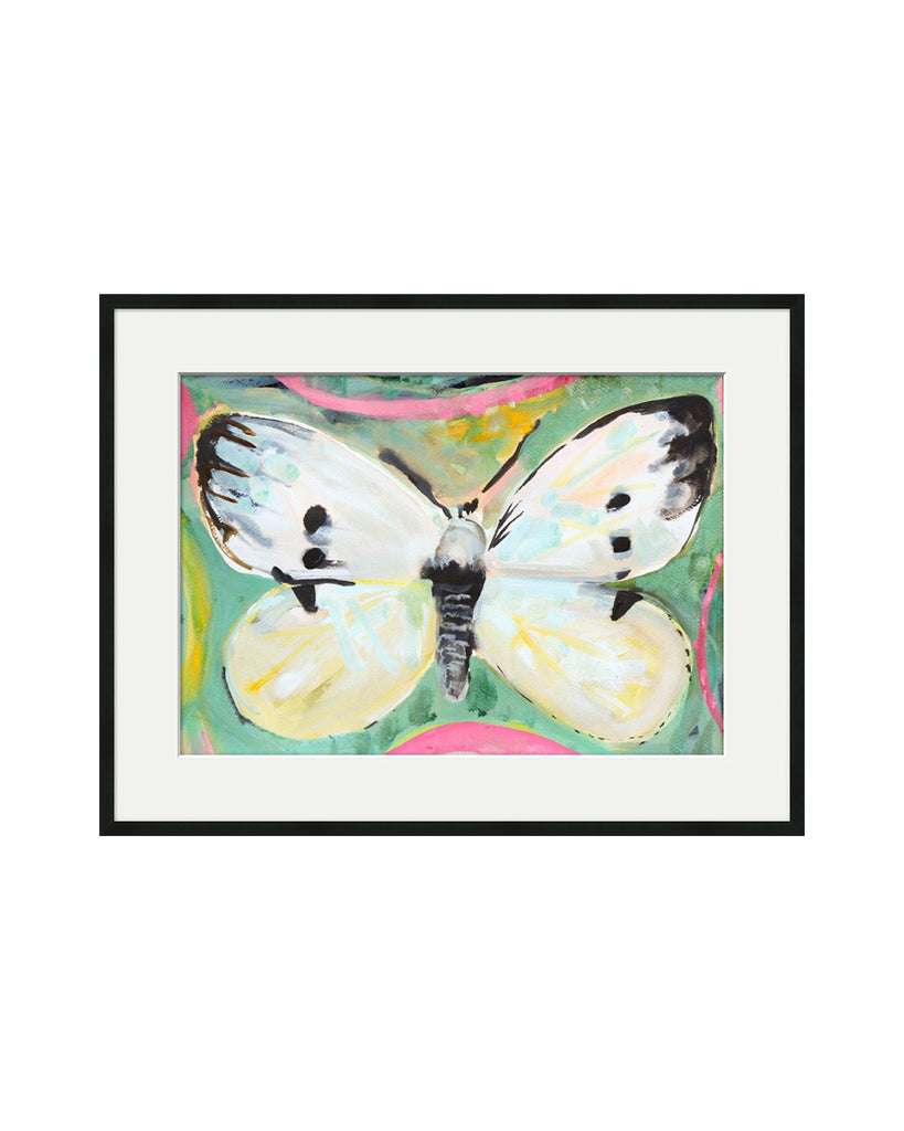 Female Large White Butterfly (Original Framed Painting)