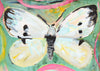 Female Large White Butterfly (Original Framed Painting)
