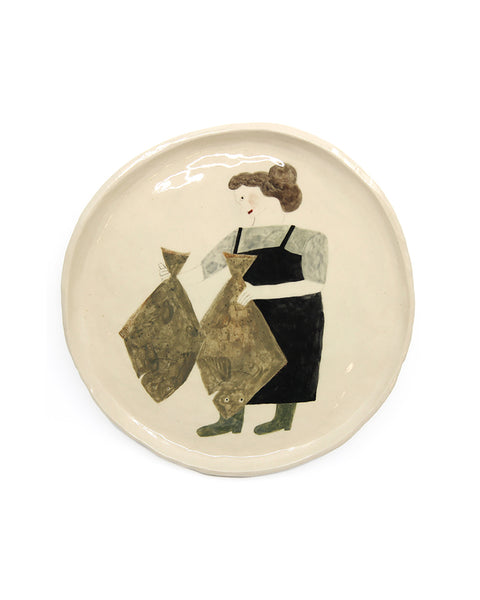 Fisherwoman (Handmade Plate)
