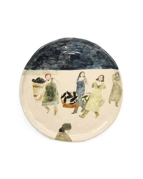 Fisherwomen (Handmade Plate)