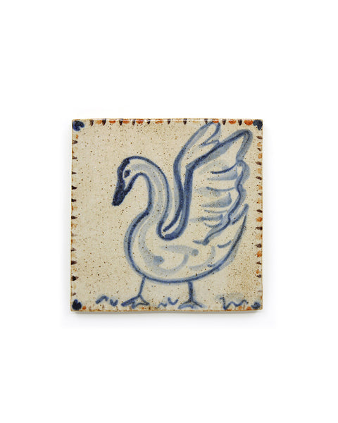 Fluttering Swan (Handmade Tile)