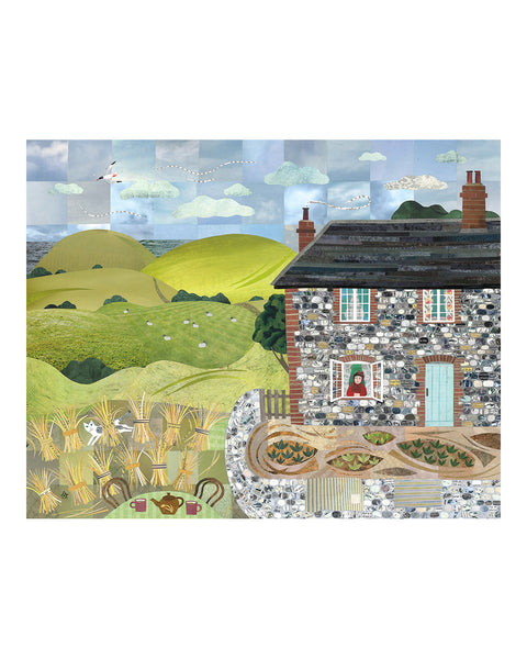 Peggy Angus' Cottage on the Downs (Furlongs, East Sussex) (Limited Edition Print)