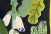 Garden Bouquet; Foxglove, Rosemary, Oak leaves & Nasturtium (Original Framed Painting)