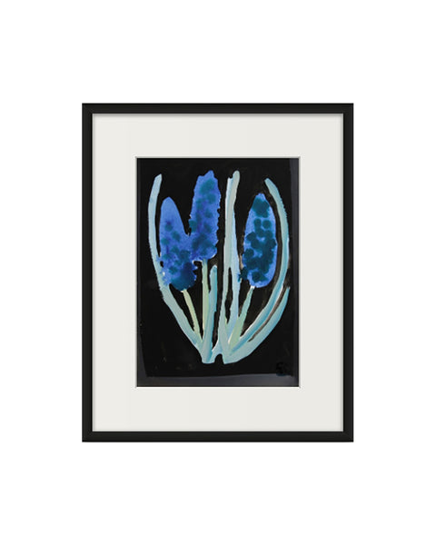 Grape Hyacinth (Original Framed Painting)
