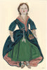 Green Dress Doll (Original Framed Painting)